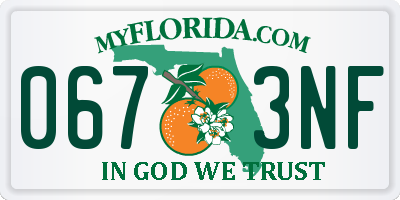 FL license plate 0673NF