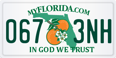 FL license plate 0673NH