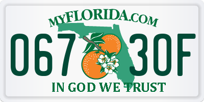 FL license plate 0673OF