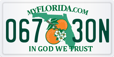 FL license plate 0673ON