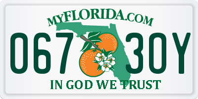 FL license plate 0673OY