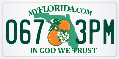 FL license plate 0673PM