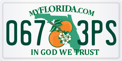FL license plate 0673PS