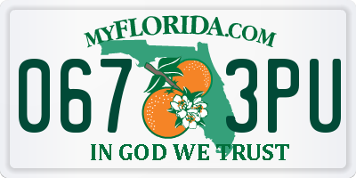 FL license plate 0673PU
