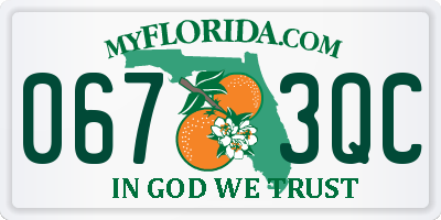 FL license plate 0673QC