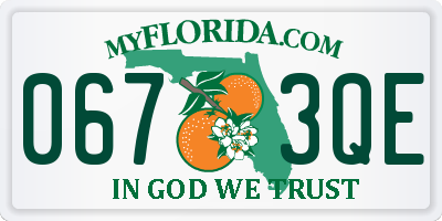 FL license plate 0673QE