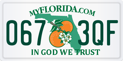 FL license plate 0673QF