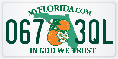FL license plate 0673QL