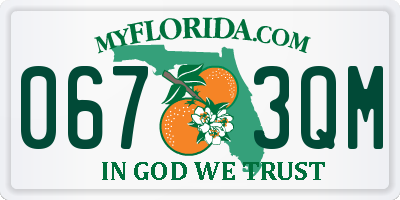 FL license plate 0673QM