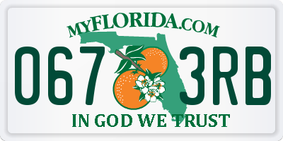 FL license plate 0673RB