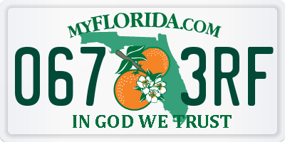 FL license plate 0673RF