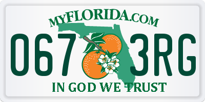 FL license plate 0673RG