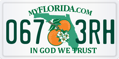 FL license plate 0673RH
