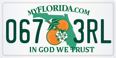FL license plate 0673RL