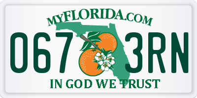 FL license plate 0673RN