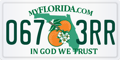 FL license plate 0673RR