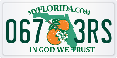 FL license plate 0673RS