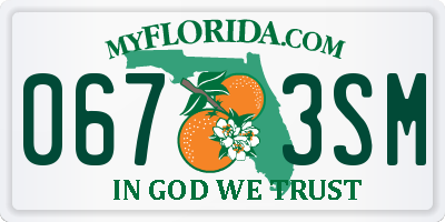 FL license plate 0673SM