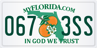 FL license plate 0673SS