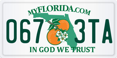 FL license plate 0673TA