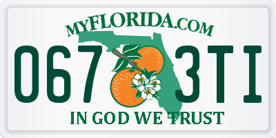 FL license plate 0673TI