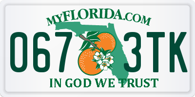 FL license plate 0673TK