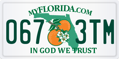 FL license plate 0673TM