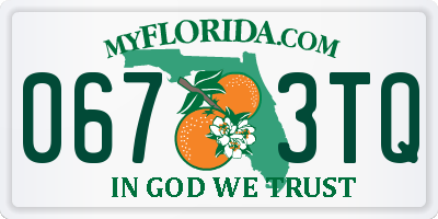 FL license plate 0673TQ