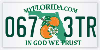 FL license plate 0673TR