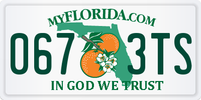 FL license plate 0673TS