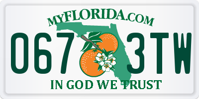 FL license plate 0673TW