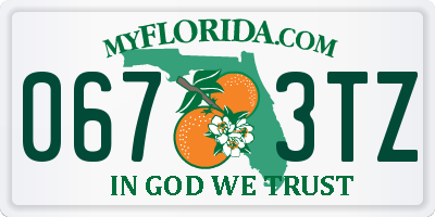 FL license plate 0673TZ