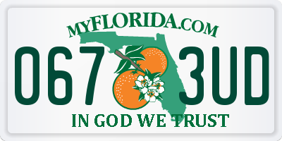 FL license plate 0673UD