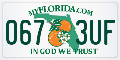FL license plate 0673UF