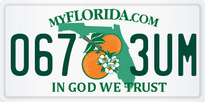 FL license plate 0673UM