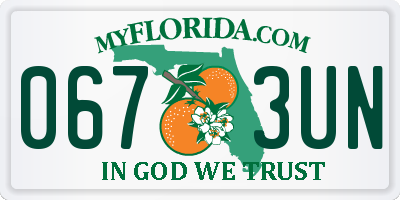 FL license plate 0673UN