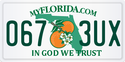 FL license plate 0673UX