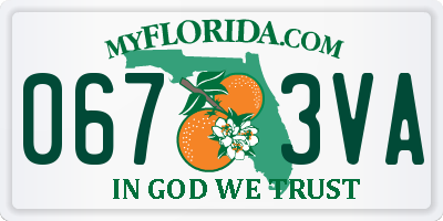 FL license plate 0673VA
