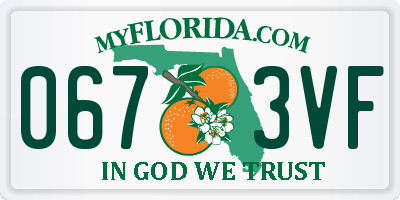 FL license plate 0673VF