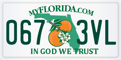 FL license plate 0673VL