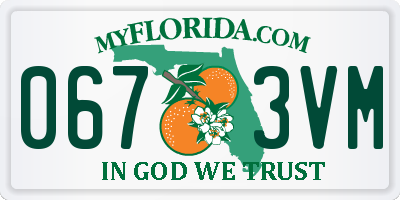 FL license plate 0673VM