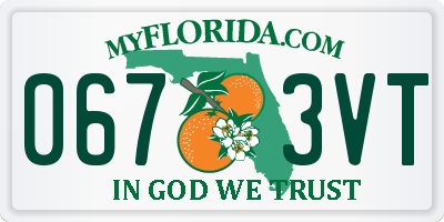 FL license plate 0673VT