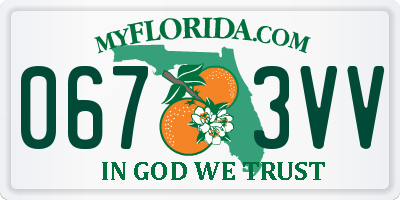 FL license plate 0673VV