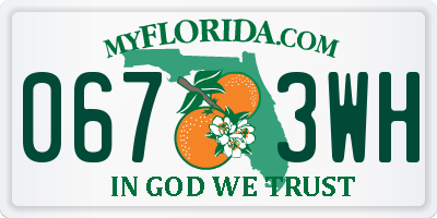 FL license plate 0673WH