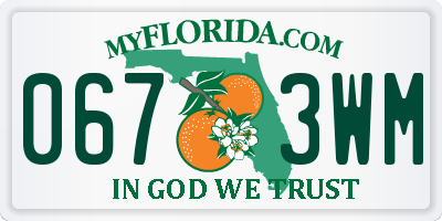 FL license plate 0673WM