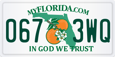 FL license plate 0673WQ
