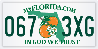 FL license plate 0673XG