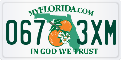 FL license plate 0673XM