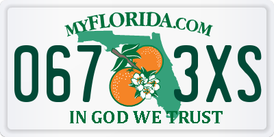 FL license plate 0673XS
