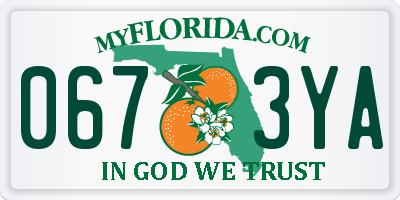 FL license plate 0673YA